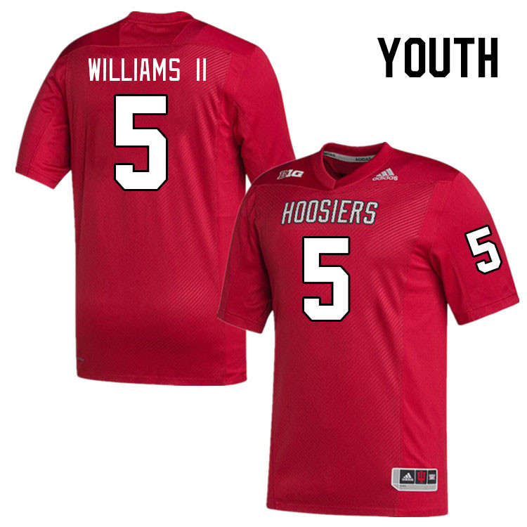 Youth #5 Dexter Williams II Indiana Hoosiers College Football Jerseys Stitched-Red